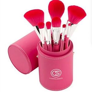 Coastal Scents Pink Makeup Brush Set With Travel Case